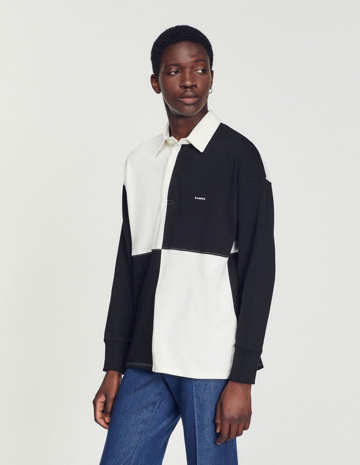 Sandro Rugby Men’s Colour Block Polo Shirt