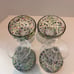 Hand blown Mexican Confetti Rock Margarita Glasses 16 Oz Set of 4