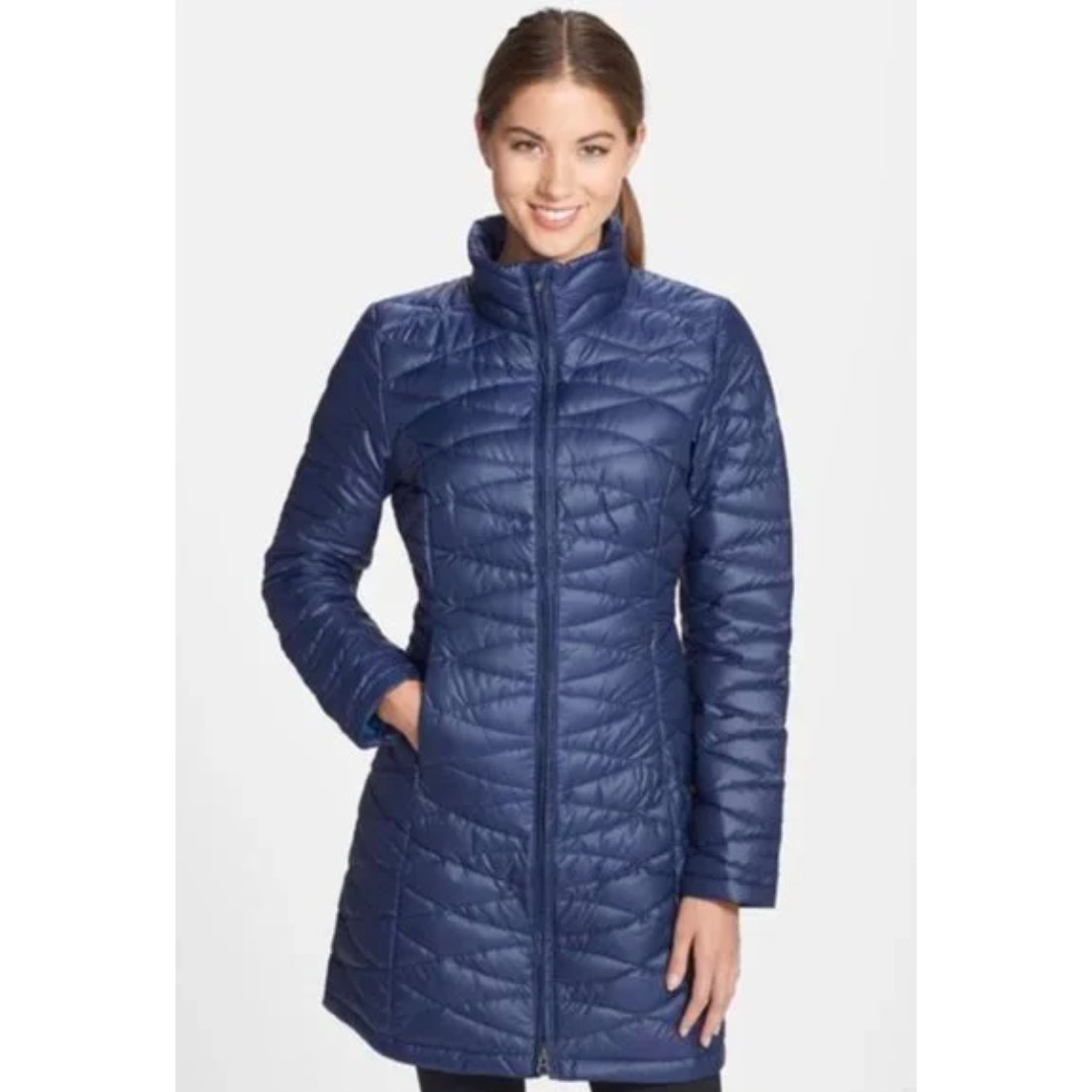 Navy Blue Patagonia Fiona Down Parka Puffer Jacket S