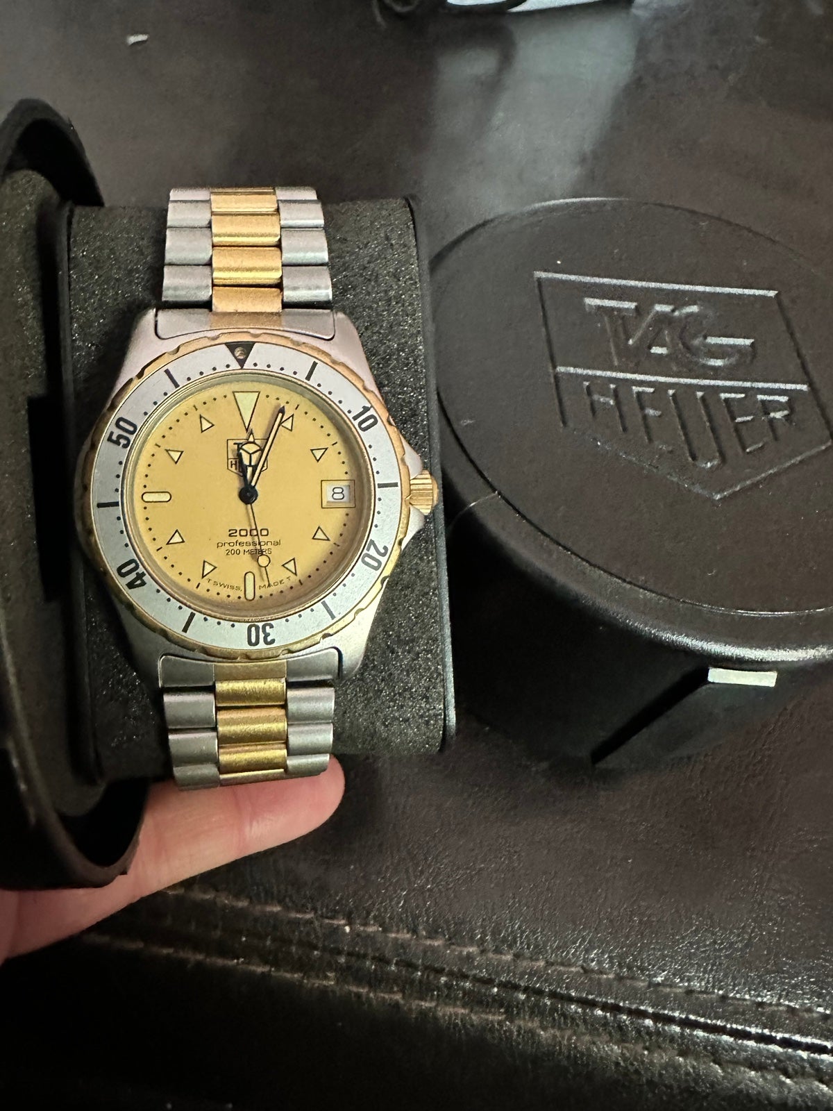 Tag Heuer Professional 2000 Mens Diver Watch, 974.006, Stainless Steel 18K Gold