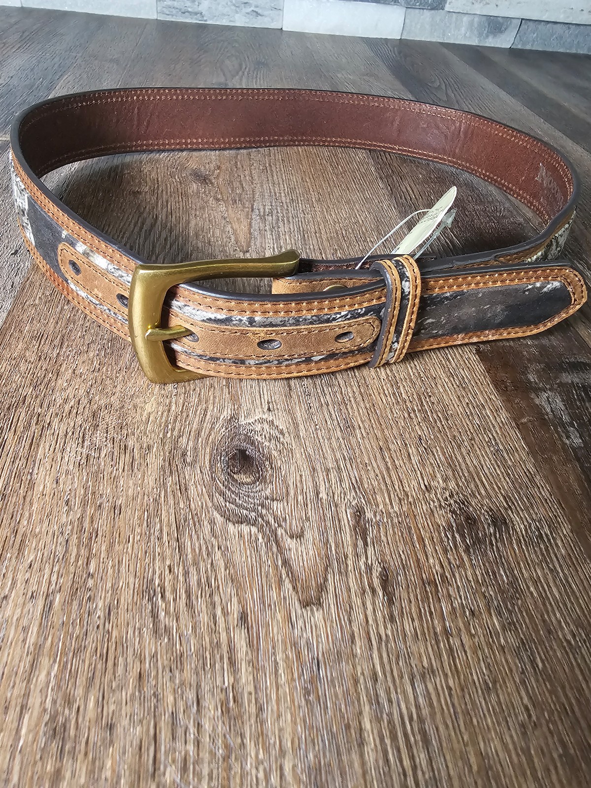 Nocona Belt Genuine Leather Camo Pattern 30