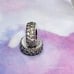 S925 Sterling Silver Two Clear Crystal Spacer Beads Charm