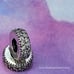 S925 Sterling Silver Two Clear Crystal Spacer Beads Charm