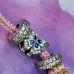 S925 Sterling Silver Two Clear Crystal Spacer Beads Charm