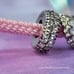 S925 Sterling Silver Two Clear Crystal Spacer Beads Charm