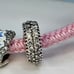 S925 Sterling Silver Two Clear Crystal Spacer Beads Charm