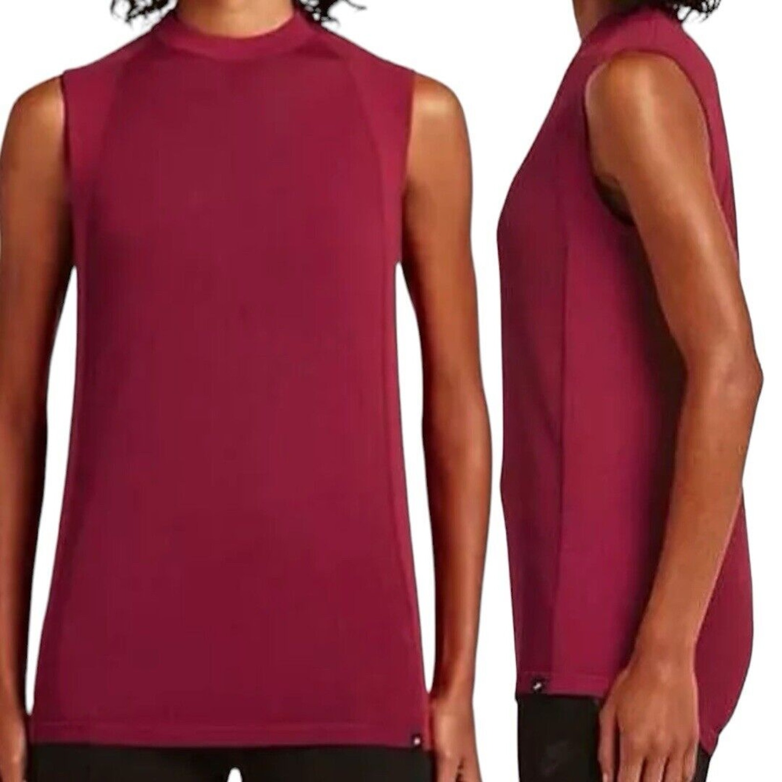 NIKE NSW Tech Knit Sleeveless Tank Womens S Cranberry Gorpcore Activewear Sports