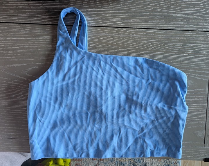 Lululemon Aero Blue One-Shoulder Top