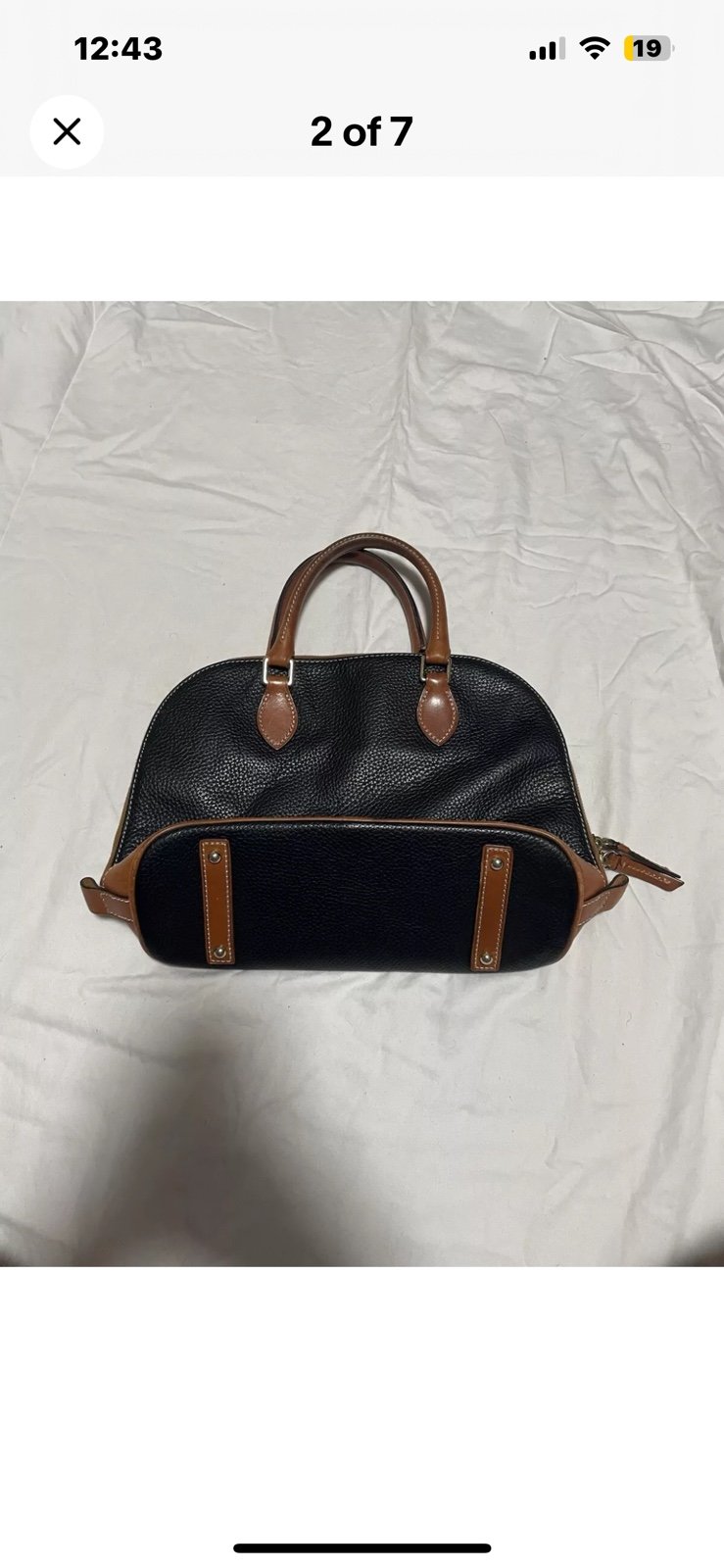 Vintage Junie and Burke pebble greens satchel.