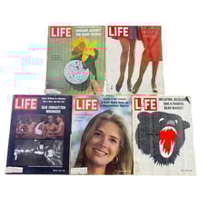 Life Magazine Vintage Lot of 5 From 1970 Draft Board, Vietnam Wounded Et Al