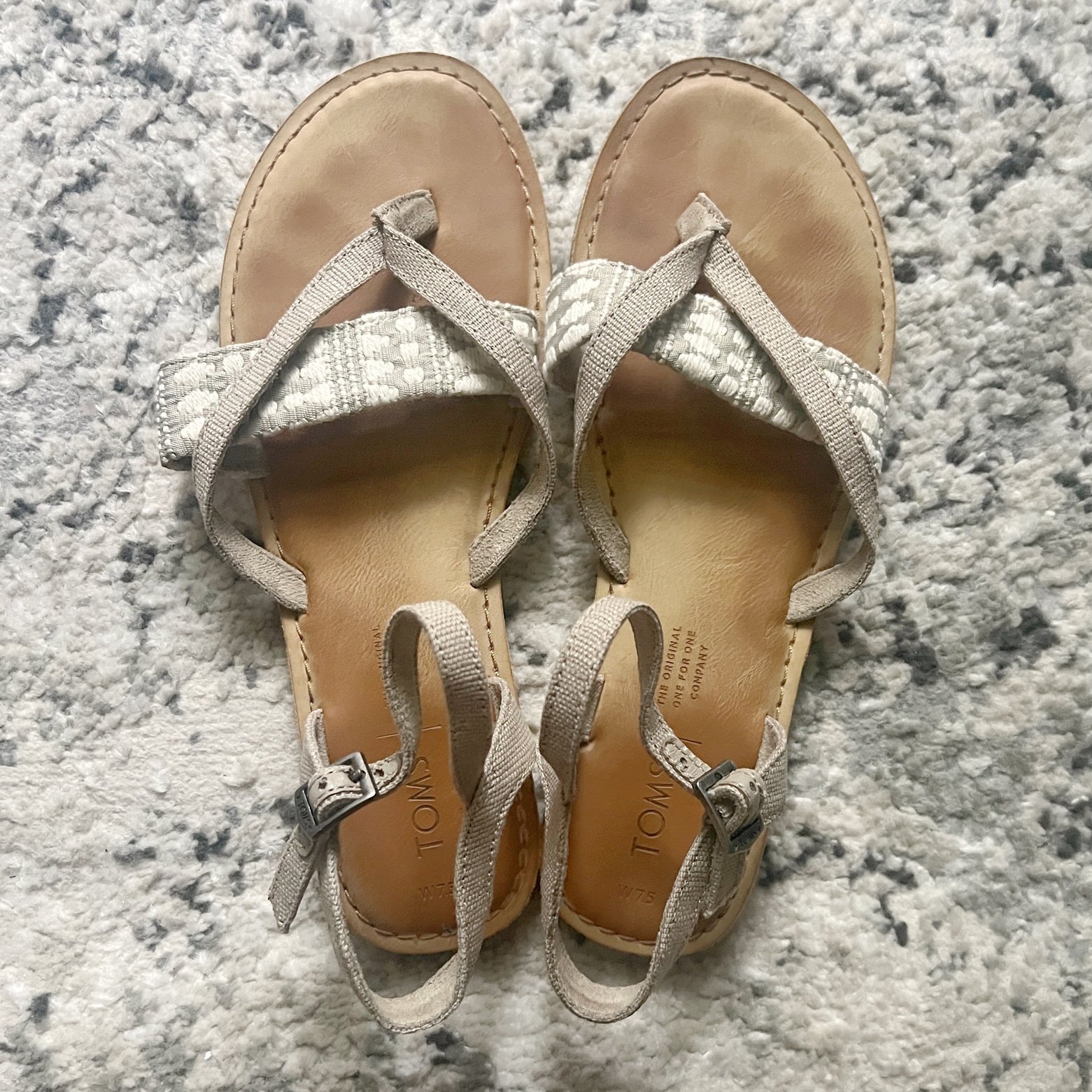 TOMS Textured Sandals Mercari