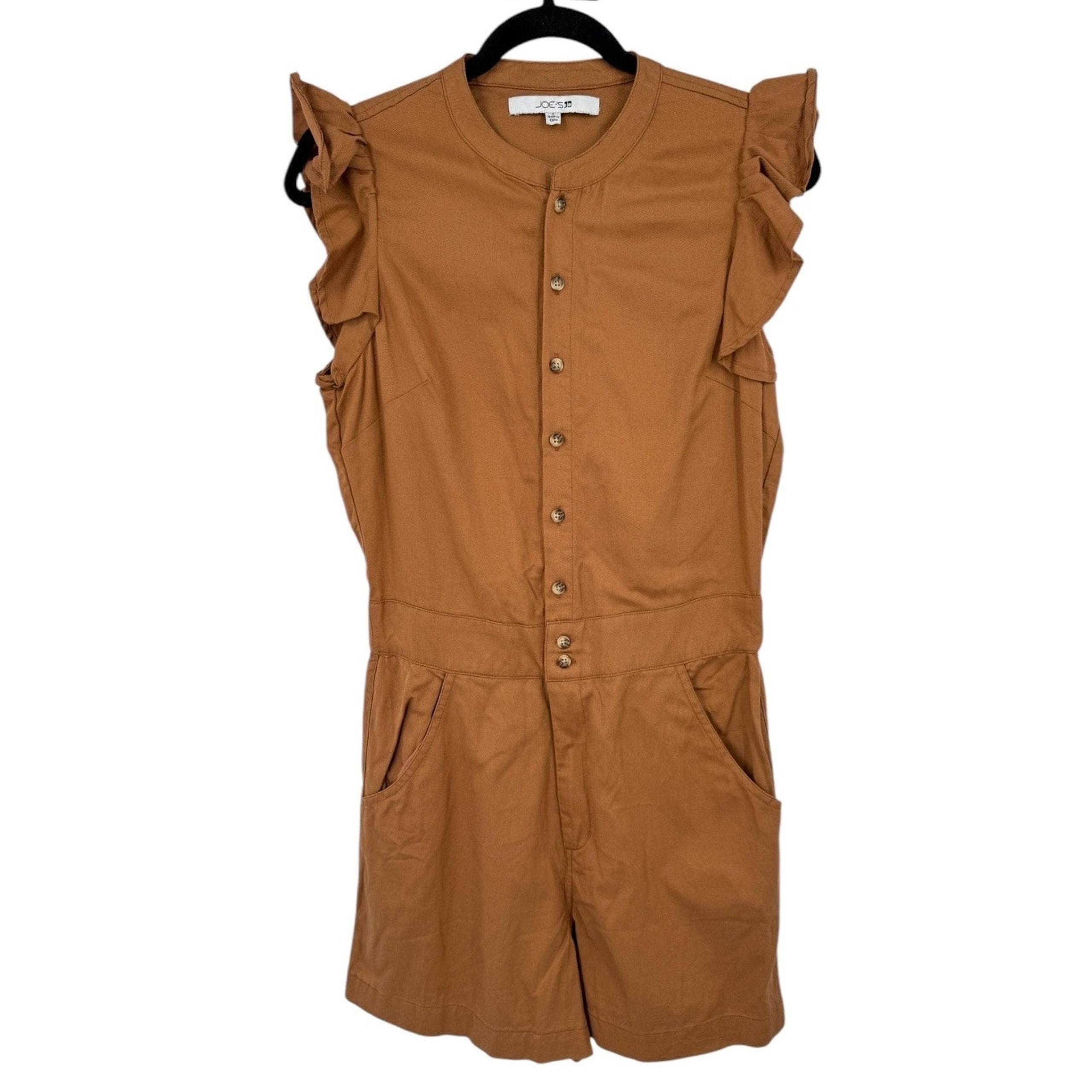 Joe's Jeans romper Emilia flutter sleeve brown size Small S