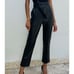 Aritzia Babaton High Waist Belted Vegan Leather Pants Slim Fit Crop Black sz 00