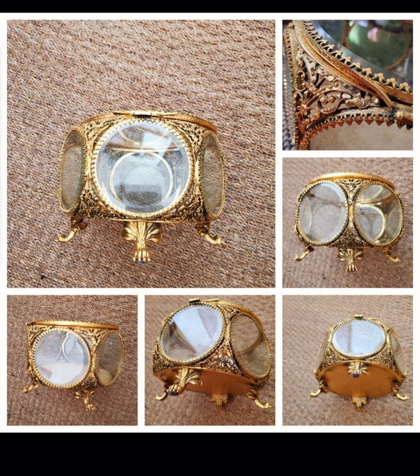 REDUCED!!! Vintage 1940 Ormolu Jewelry Box 25kt GP