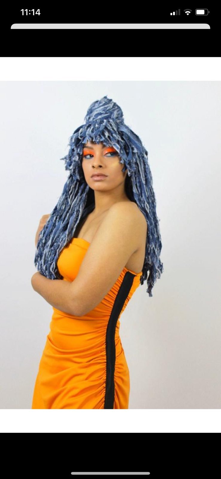Handmade Denim Wig