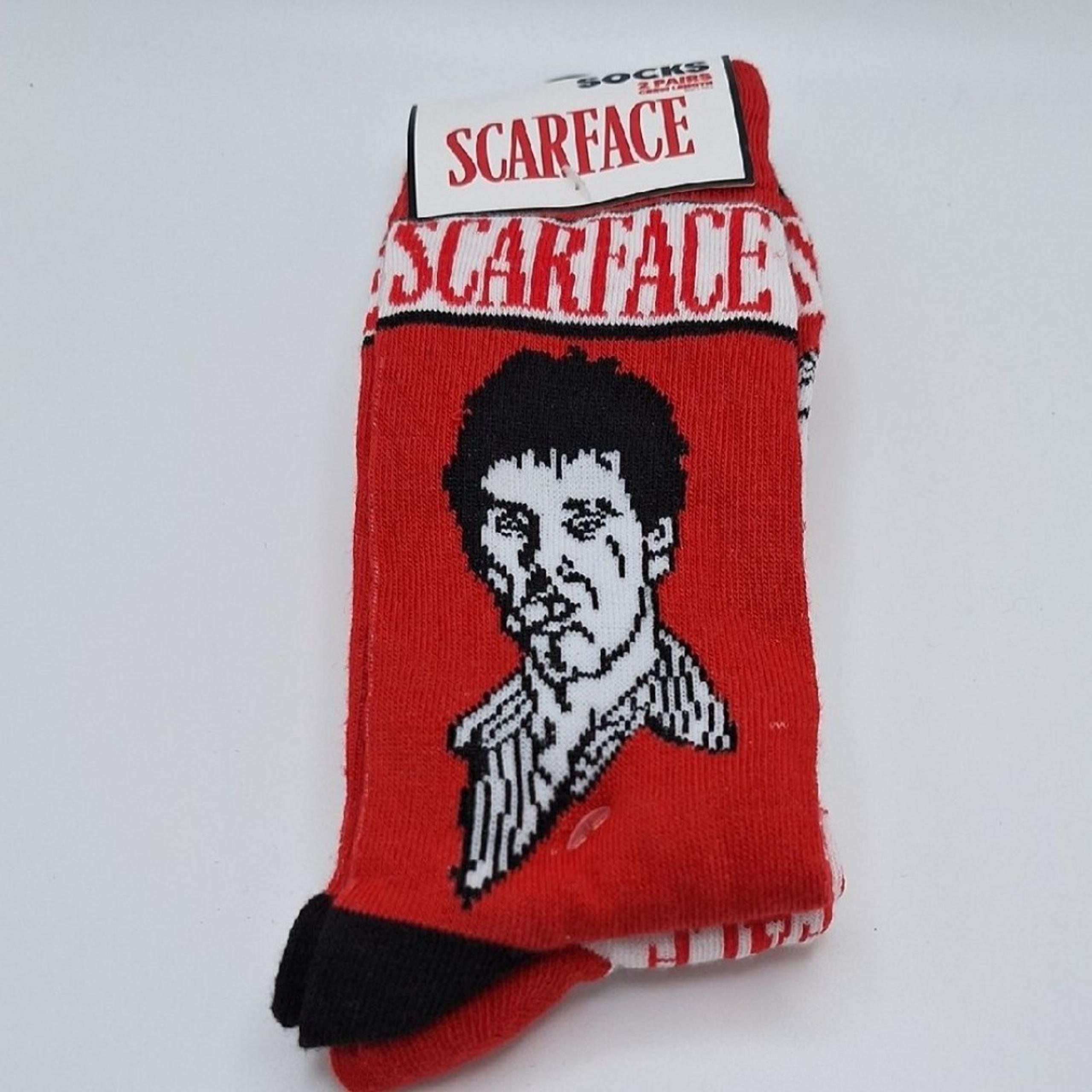 Scarface Red and Black Socks