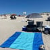 7x7 ft Beach Blanket Sandproof, Extra Large Beach Mat, Big & Compact Sand Free