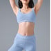 Alo Airbrush Heart Throb Bra and leggings set - Seashell Blue/ limited Size S