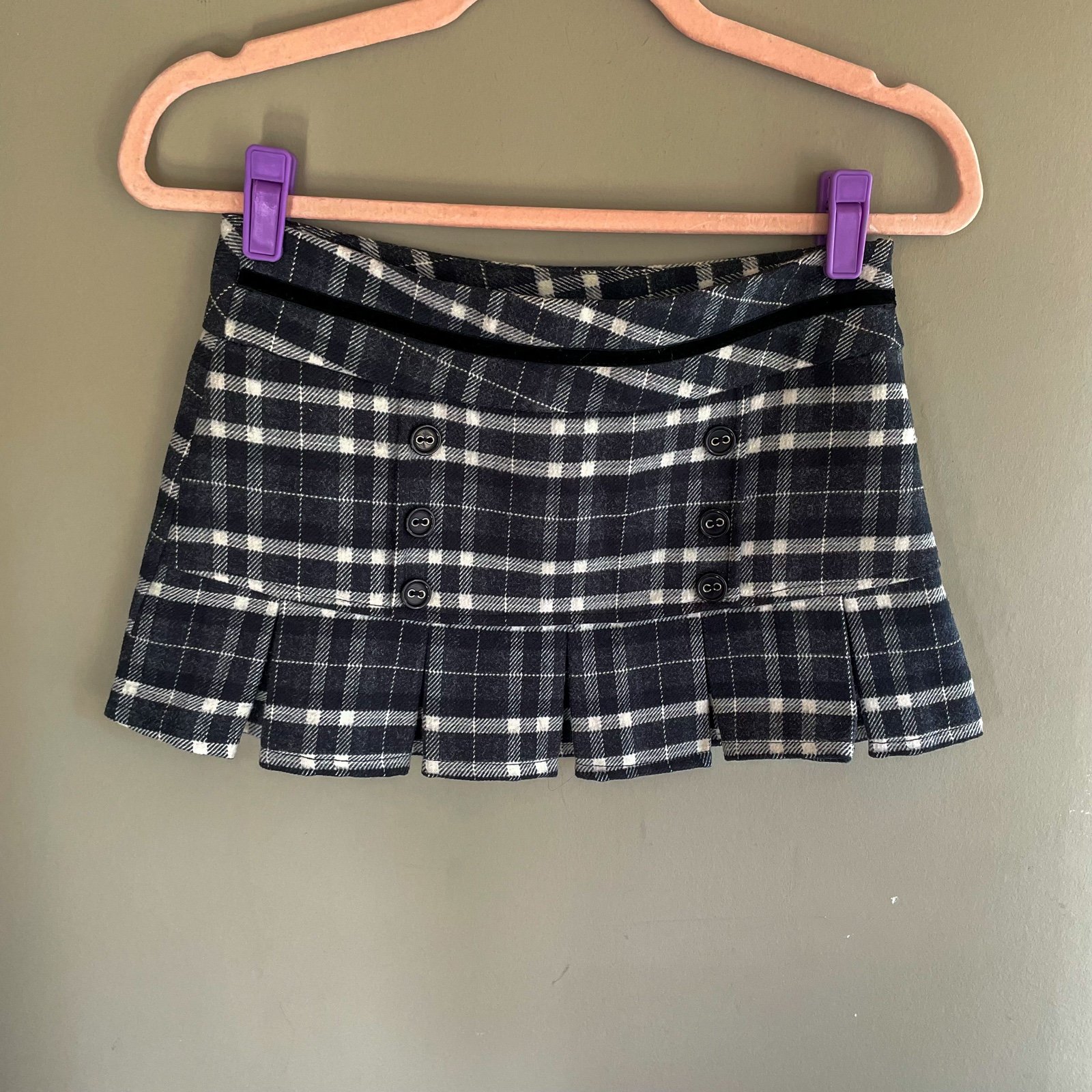 Y2k Vintage Striped Pleated Mini Skirt