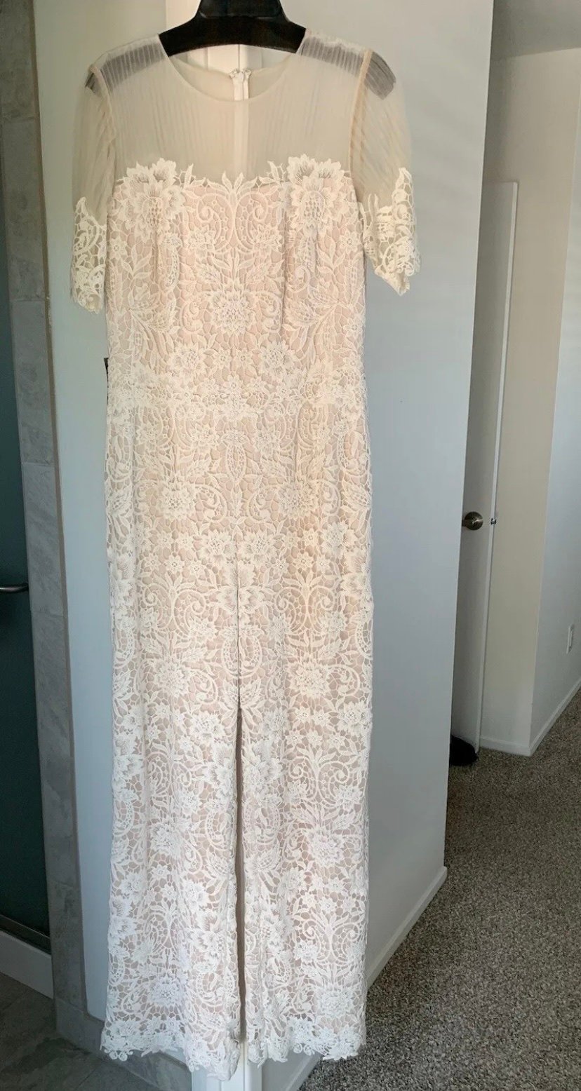 tadashi shoji bridal jumpsuit dress 16 NWT