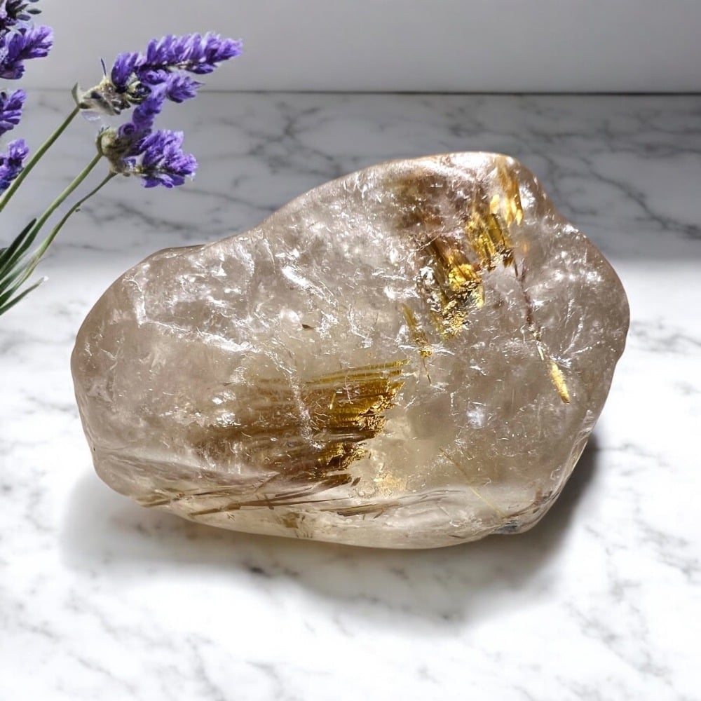 Golden Rutilated Quartz Crystal Freeform (#18)