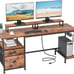 Desk with Drawer and Power Outlets, 55 Large Compter Desk