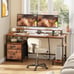 Desk with Drawer and Power Outlets, 55 Large Compter Desk