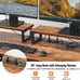 Desk with Drawer and Power Outlets, 55 Large Compter Desk