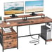 Desk with Drawer and Power Outlets, 55 Large Compter Desk