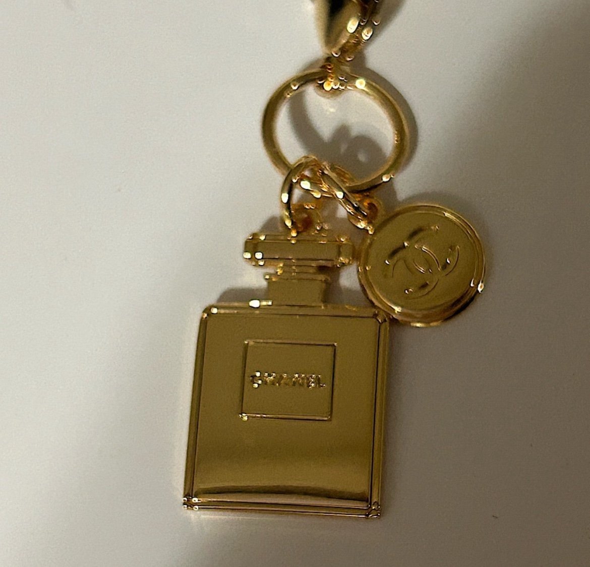 CHANEL Double Charm Pendant Authentic