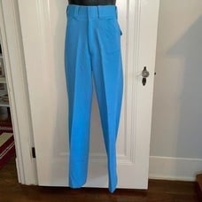Vtg 70s baby blue double knit polyester pants