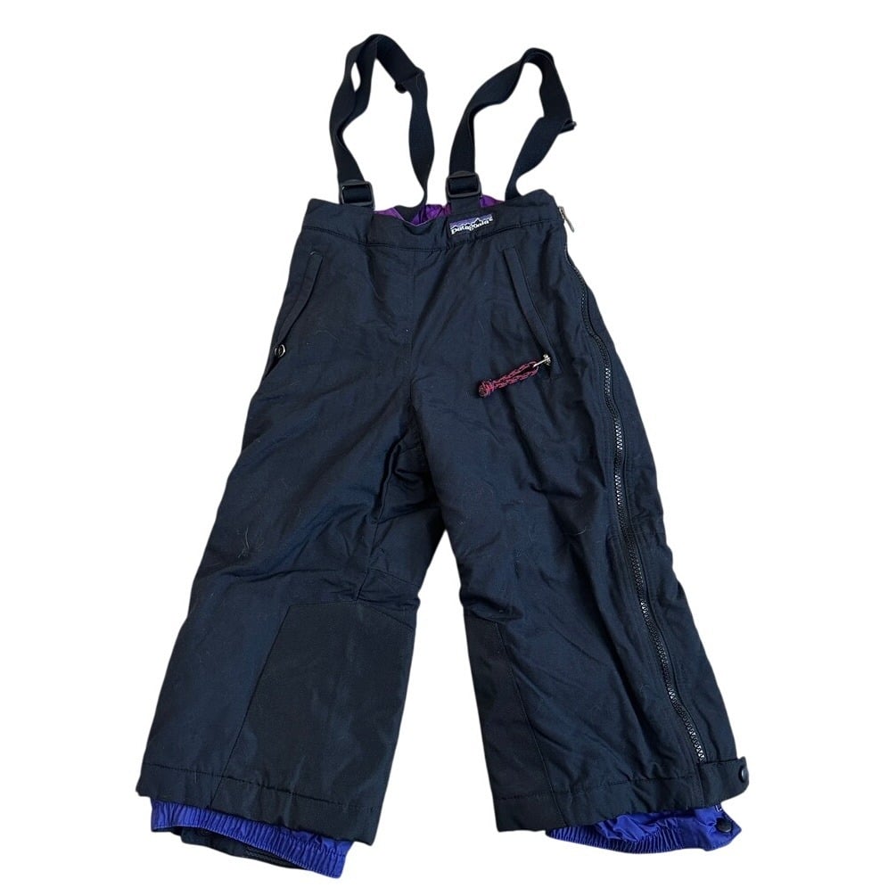 Vintage 90s Patagonia Drop Seat Snow Overalls Kids 3 Suspender Bib Ski Pants