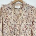 ba&sh Belle Ruffled Mini Shirt Dress M Floral Print Long Sleeve Cottage Tiered