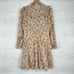 ba&sh Belle Ruffled Mini Shirt Dress M Floral Print Long Sleeve Cottage Tiered