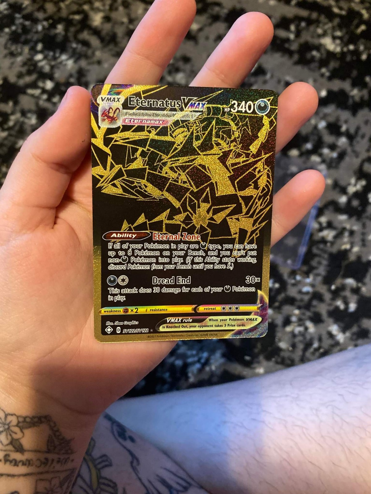 Pokemon Eternatus Vmax Gold Secret Rare