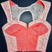 Urban Outfitters Pins & Needles Coral Pink Lace Bustier Crop Top Shirt ~ X-Small