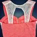 Urban Outfitters Pins & Needles Coral Pink Lace Bustier Crop Top Shirt ~ X-Small