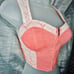Urban Outfitters Pins & Needles Coral Pink Lace Bustier Crop Top Shirt ~ X-Small