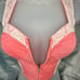 Urban Outfitters Pins & Needles Coral Pink Lace Bustier Crop Top Shirt ~ X-Small