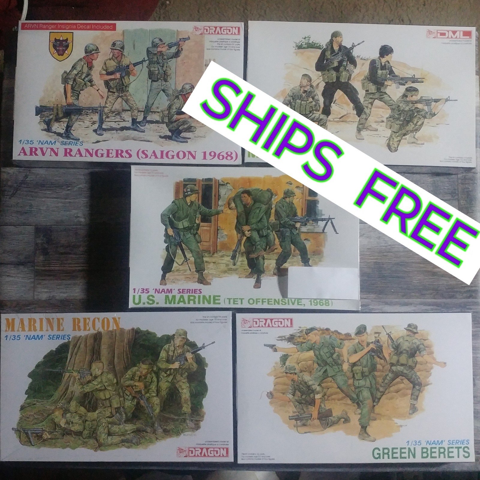 Army Soldier Model Kits 90s Dragon DML NEW
