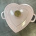 Smith & Clark 3QT Enameled Cast Iron Dutch Oven - Pink Heart