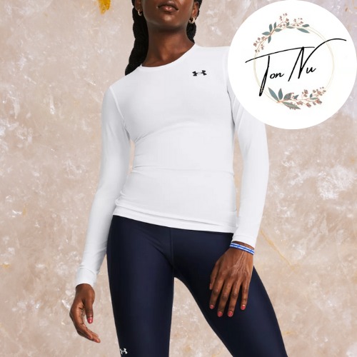 NWT UA Women's HeatGear OG Compression Long Sleeve T-Shirt | White | Sz: M DKS