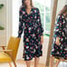 Seraphine Black Floral Maternity Midi Dress 4