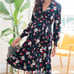 Seraphine Black Floral Maternity Midi Dress 4