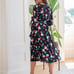 Seraphine Black Floral Maternity Midi Dress 4