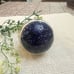 Polish Pottery Boleslawiec Christmas Ball Ornament 3” Blue Leaf Vine Flower