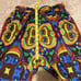 Nuvula joggers sci-fi red brown psychedelic print drawstring waist