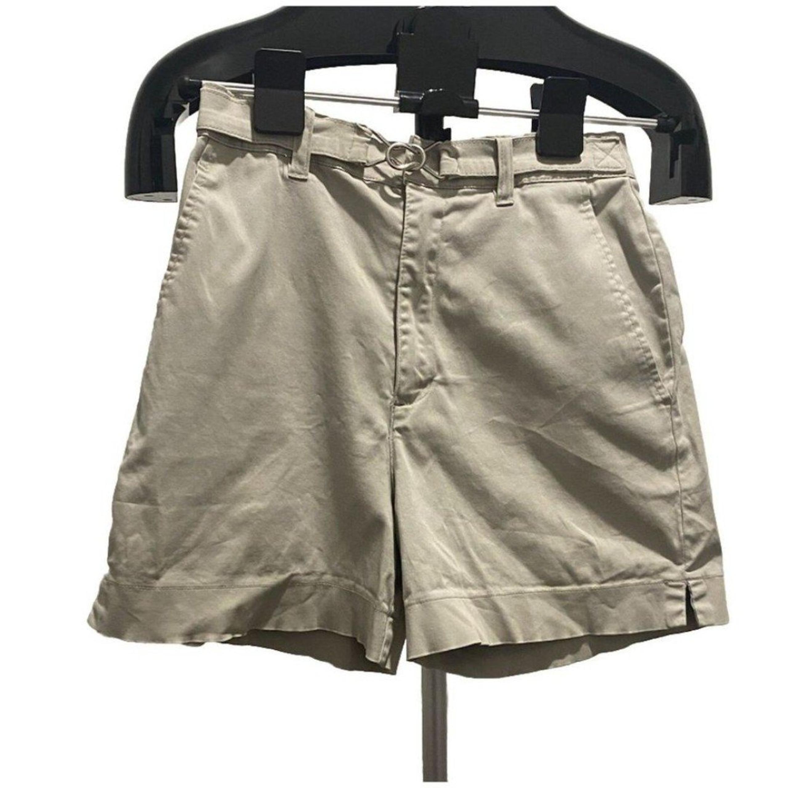 Gloria Vanderbilt Women's Sz 6 Bermuda Cargo Utility Style Shorts W/ Belt Khaki