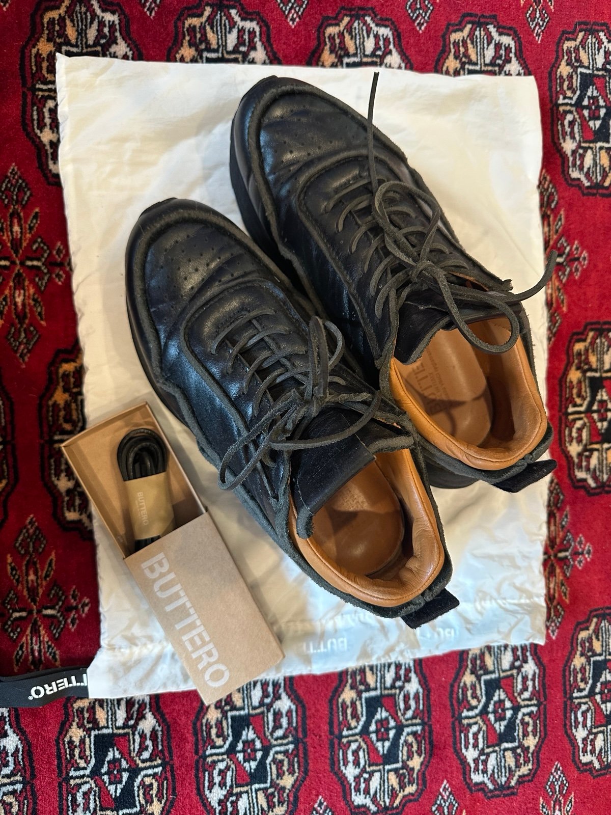 Buttero Leather Padded Lace-up Sneakers