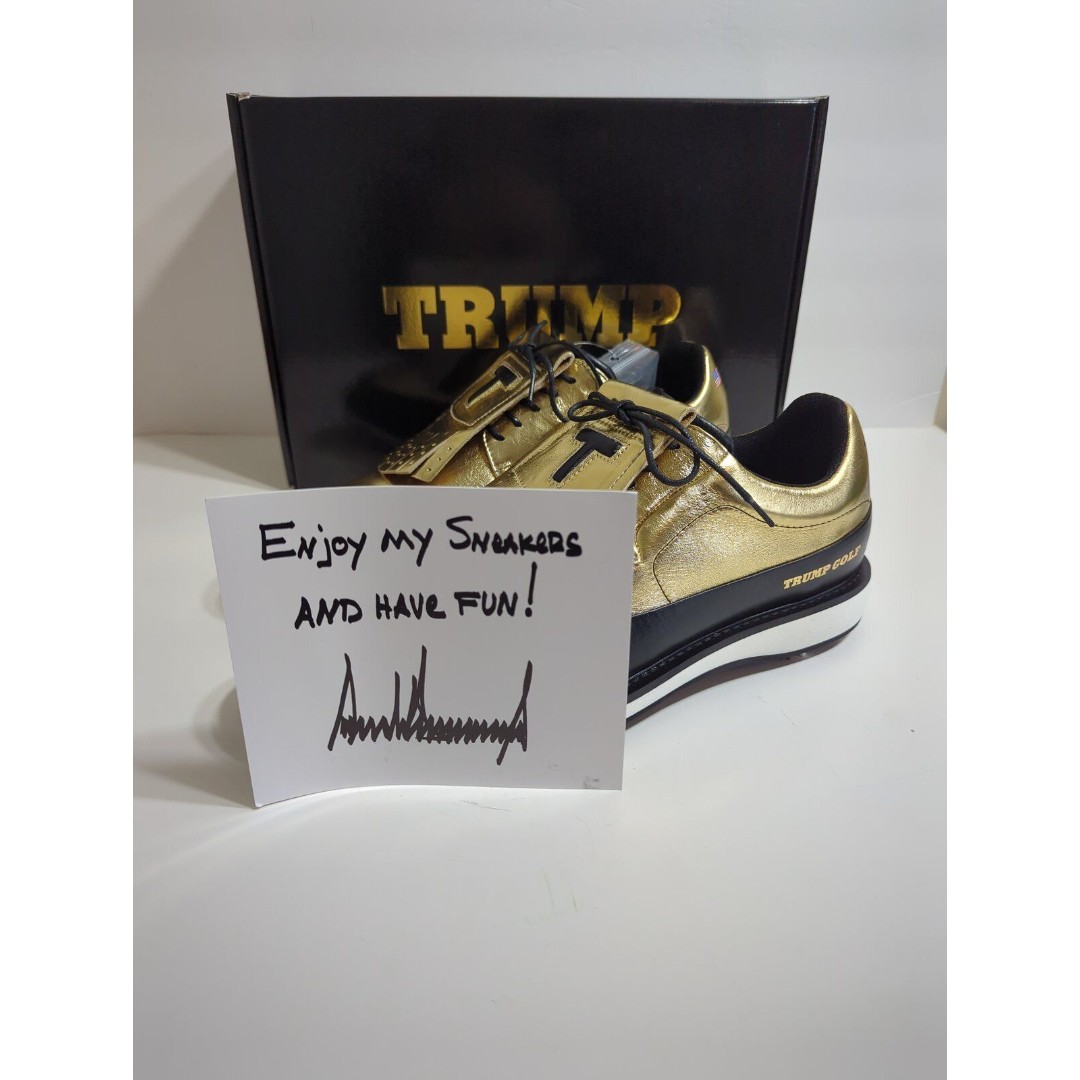 Donald TRUMP Presidential Gold GOLF Shoes - Limited Edition #610/1000 Size 11